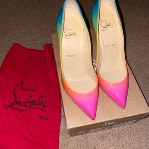 Christian Louboutin multi color heels size 37